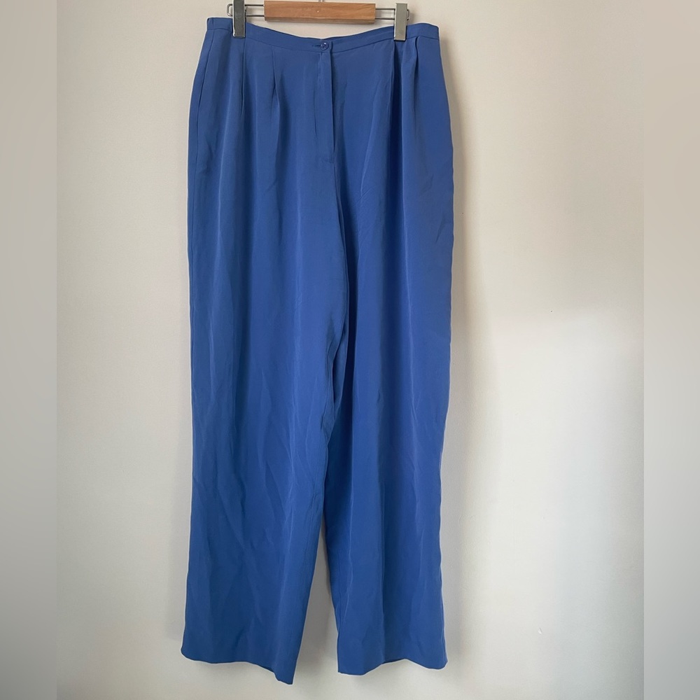 Blue silk pants - Picture 2 of 10